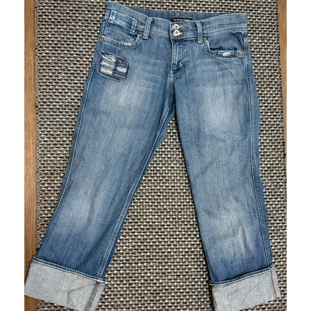 POLO RALPH LAUREN Women's Low Rise Patchwork Cuffed Capris Jeans Size 29